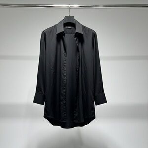 Express Black Women's Button-Up Sleep Shirt